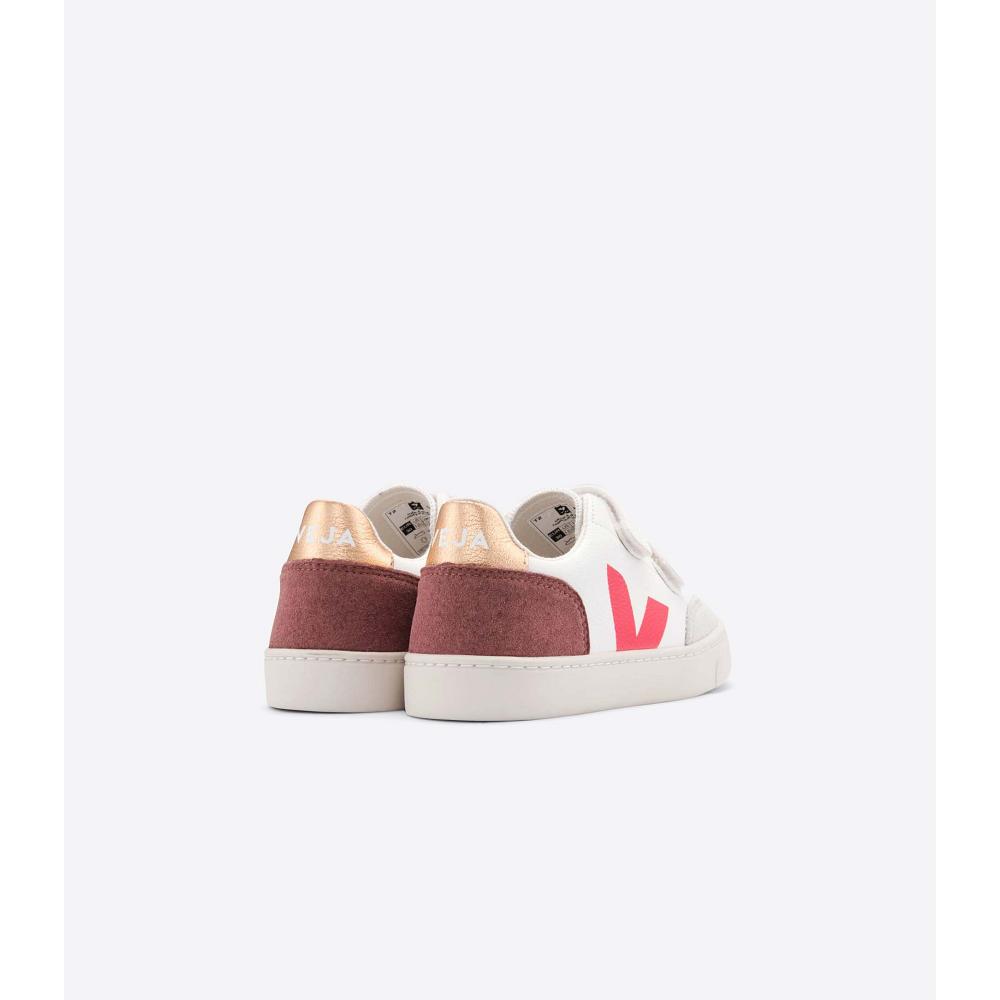 White/Orange Kids' Veja V-12 CHROMEFREE Shoes | AU 748LIS